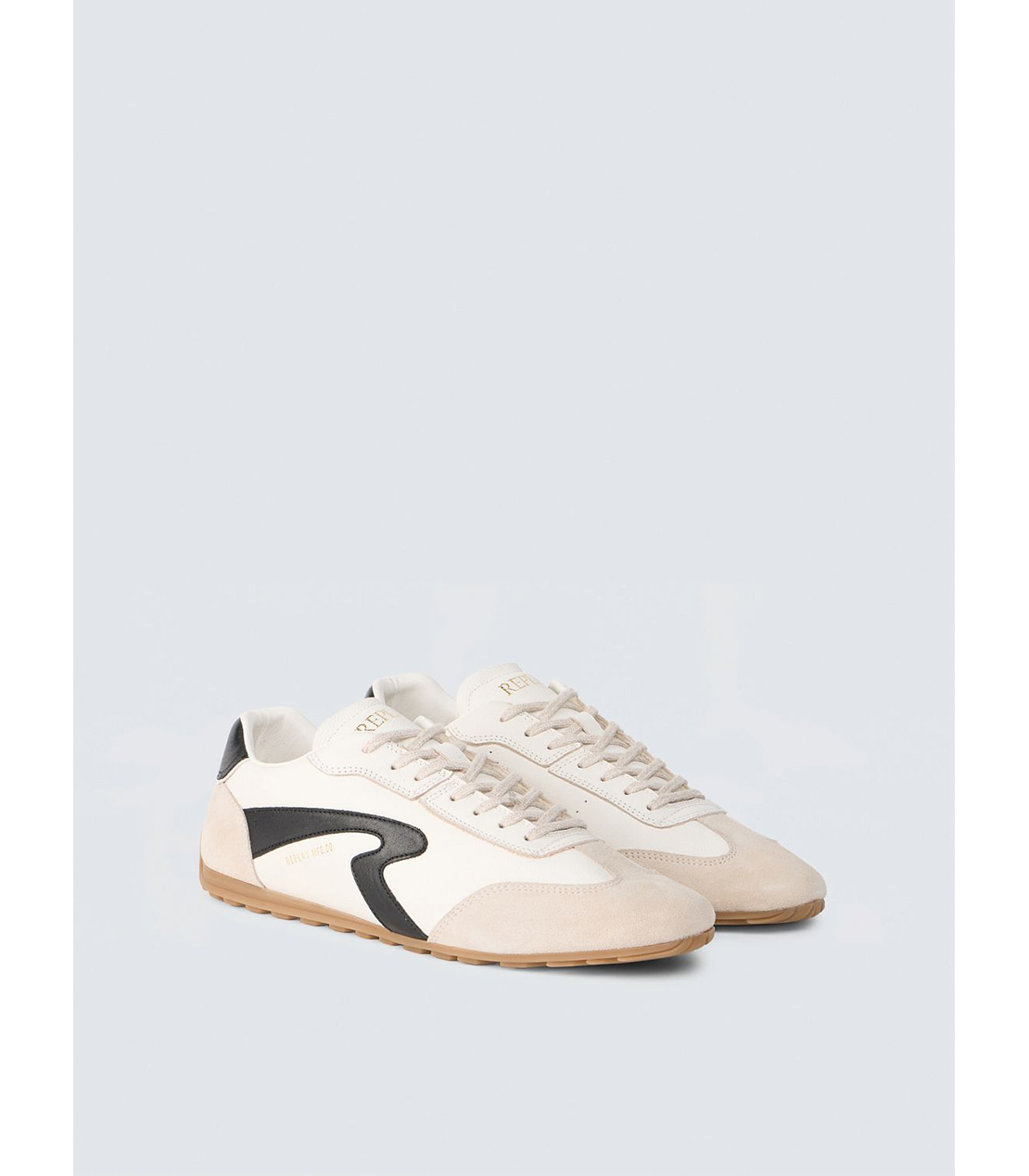 ロープロファイルレザースニーカー 詳細画像 ベージュホワイト 3